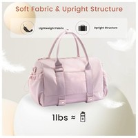 Sac de sport et de voyage matelassé de luxe en coton et nylon, résistant à l'eau, avec compartiment sec/humide séparé, grande capacité 30-40L
