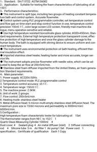 Probador de características de espuma de alta temperatura, para aceite lubricante, de 2, - Product Image 4