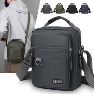 F-SSO Bolso de hombro de nailon para hombre, pequeño, ligero, vertical, para uso diario, color azul oscuro - Product Image 5