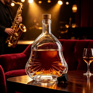 Botella Vacía de Vidrio <span class=keywords><strong>Azul</strong></span> Antiguo con Forma de <span class=keywords><strong>Calavera</strong></span> de 250 ml para <span class=keywords><strong>Vodka</strong></span>, Whisky, Brandy, Ginebra, Ron, Tequila, Licores y Bebidas Espirituosas con Tapón de Corcho - Product Image 5