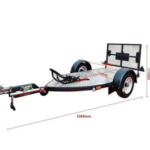 Remolque <span class=keywords><strong>de</strong></span> Plataforma Plana Específico <span class=keywords><strong>para</strong></span> Motocicletas con Gran Capacidad <span class=keywords><strong>de</strong></span> Carga y Soporte Frontal Antivuelco - Product Image 3