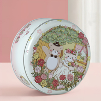 Boîte en métal ronde personnalisée OEM/OED de qualité alimentaire pour biscuits, bonbons, chocolats, gâteaux, noix, graines, snacks, lait, pain