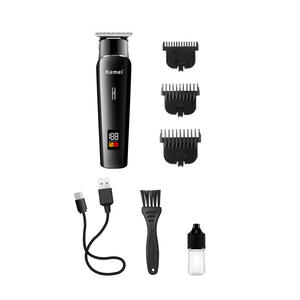 เครื่องตัดผมไฟฟ้า Kemei แบตเตอรี่ 1200 มิลลิแอมป์ หน้าจอ LCD เครื่องตัดแต่งผมระดับมืออาชีพสำหรับผู้ชาย - Product Image 5