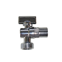 Robinet d'arrêt d'angle manuel en laiton pour machine à laver, finition chrome poli, filetage externe 1/2, vente chaude, fabrication ODM