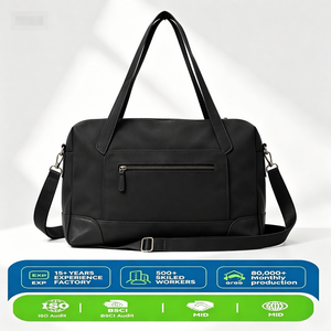 Bolsa de Viaje Impermeable, Bolsa de Fin de Semana, Bolsa de Mano para Mujer, Bolsa Deportiva para Hombre, Negra, MOQ Bajo - Product Image 1