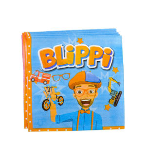 Decoración de fiesta de cumpleaños temática Blippiing, vajilla desechable para fiesta, vasos, platos, globos para niños, suministros para fiesta de bienvenida al bebé - Product Image 5