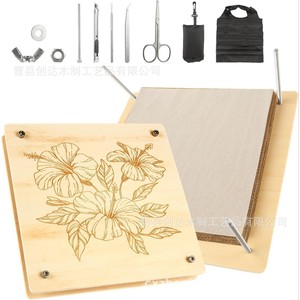 Aboofx Wooden <b>Flower</b> <b>Press</b> Art <b>Kit</b> With Tools For Drying <b>Flowers</b> And Plants Craft Gift - Product Image 4