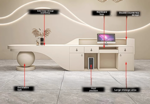 مكاتب استقبال عصرية بسيطة للفنادق واستوديوهات يوغا وصالونات التجميل وعيادات الأسنان والشركات-لتصميم المتاجر - Product Image 6