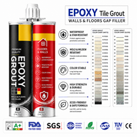 Mortier époxy testé CE 400 ml, haute résistance, résistant aux fissures, pour carrelage céramique, pierre et porcelaine