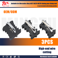 Lot de 3 supports d'engrenage de chaîne de distribution en acier, outil spécial de démontage pour réparation automobile avec poignée pour Mercedes Benz M271/M274/M276/M278