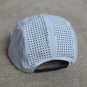 Custom Embroidery 5 Panel <strong>Cap</strong> Lightweight Quick Dry Laser Cut Perforated Mesh <strong>Running</strong> Hat <strong>Men</strong> Women Outdoor Sports Camping <strong>Caps</strong> - Product Image 4