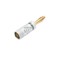 Haut-parleur Nakamichi haut de gamme entièrement plaqué or, avec prise banane de 4 mm, prise de câble de haut-parleur sans soudure