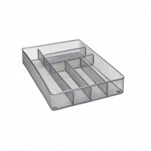 Metal <b>Large</b> Cutlery Tray Rectangle <b>Desk</b> Organizer Utensil Holder - Product Image 2