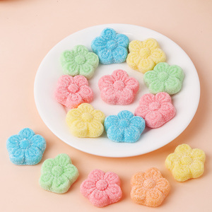 Toptan Özel Karışık Meyve Aromalı Jöle Şekerlemeler Tatlı ve Ekşi Helal Sertifikalı Çiçek Şekilli Asitli Kum Şekerlemeler - Product Image 2