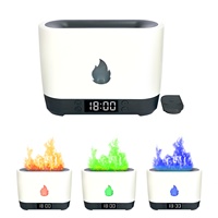 Humidificateur USB en plastique 4-en-1 à diffusion froide, avec horloge, son d'ambiance et minuterie, pour huiles essentielles et arômes, idéal pour l'export.