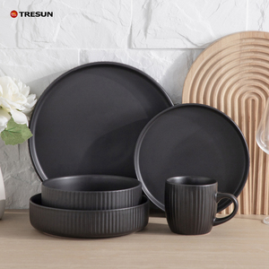 Juego de vajilla de cerámica de forma redonda blanca personalizada de fábrica, cuenco de arroz grueso, plato de cena, juego de vajilla de China para regalo - Product Image 5