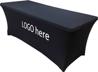 Housse de table extensible personnalisée avec logo imprimé, pliable, infroissable et lavable, pour publicité