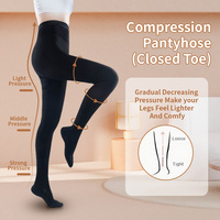 Collants de compression de maternité 20-30 mmHg à bout fermé, soutien gradué