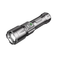 Lampe torche LED rechargeable en alliage d'aluminium, étanche, longue portée, puissante, télescopique, vente en gros