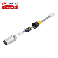 Conector RJ45 Vertical CNLINKO Serie YT, Impermeable, 8P8C, Conector de Tornillo, Terminador de Enchufe RJ45, CAT5e
