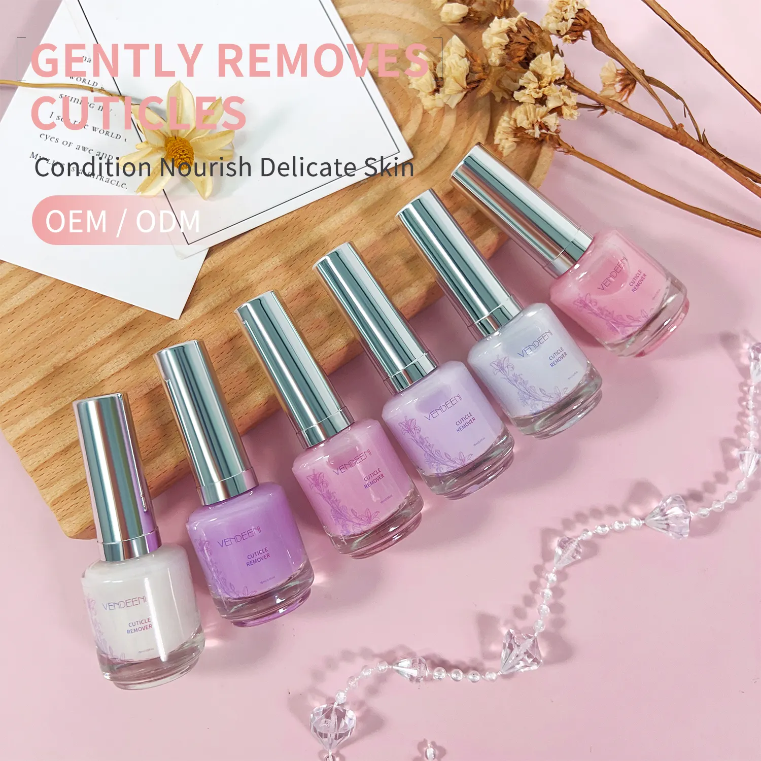 Vendeeni Chất lượng cao lớp biểu bì Remover Nail Làm mềm móng tay chuyên nghiệp lớp biểu bì làm mềm Remover 6 màu sắc