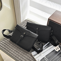 Sac bandoulière homme personnalisé OEM ODM avec logo, fermeture à rabat, sangle réglable, sac messager pour le travail au bureau
