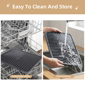 <span class=keywords><strong>Tapis</strong></span> <span class=keywords><strong>de</strong></span> séchage en silicone personnalisé pour évier <span class=keywords><strong>de</strong></span> <span class=keywords><strong>cuisine</strong></span> et salle <span class=keywords><strong>de</strong></span> bain, isolant thermique, pour la vaisselle - Product Image 4