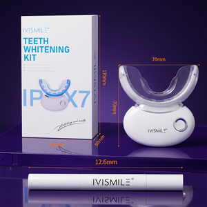 Kit de <span class=keywords><strong>blanchiment</strong></span> dentaire LED sans fil portable, rechargeable, étanche IPX7, à lumière bleue et rouge, avec stylo gel, marque privée - Product Image 3