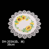 Napperons Imprimés en PVC Vinyle Effet Dentelle Imperméables Antidérapants Floraux Luxe Réutilisables Jetables pour Banquets Mariages Maison Restaurant Hôtel