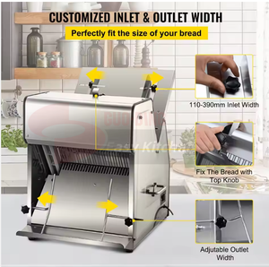 वाणिज्यिक बेकरी उपकरण टोस्ट बनाने की मशीन बैगुलेट टोस्ट ब्रेड स्लाइस काटने की मशीन 31 स्लाइस - Product Image 4