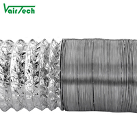 4 6 8 10 pouces simple double conduit en aluminium résistant au feu tuyau flexible