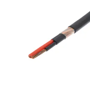 0,6/1KV aislamiento XLPE PVC forrado CCA Conductor concéntrico 2x8 de 2x6 AWG Cable de cobre