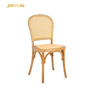Chaise de salle à manger en résine à texture bois rustique, détachable, pour événements de mariage - Product Image 1