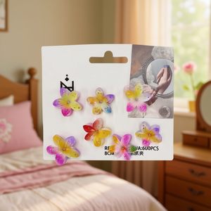 Pince à cheveux fleurie Zi 8 cm en résine avec strass, style doux pour femme - Product Image 2