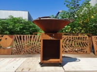 Barbecue en bois de corten à vente rapide pour cuisson extérieure