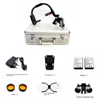 Loupes binoculaires dentaires avec éclairage LED 5W, support réglable, pour chirurgie et examen médical
