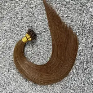 卸売高品質100% 天然生バージン人毛エクステンションiチップスタイルストレート中国の髪