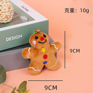 In Stock Christmas Smiling Gingerbread Man Plush Plush Toys 4inch Stuffed Animal Toys Soft Crane <b>Machine</b> <b>Arcade</b> for Shop Display - Product Image 1