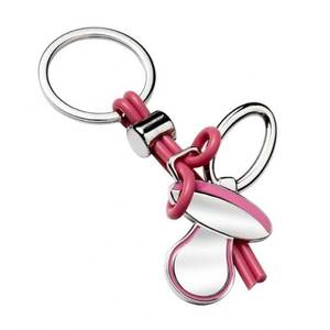 Porte-clés sucette pour bébé fille, anneau métallique rose, accessoire pour clés - Product Image 1