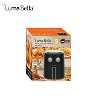 Friteuse à air électrique Sokany 1250W, capacité familiale 5L en plastique, commande à double bouton, cuisson rapide et saine