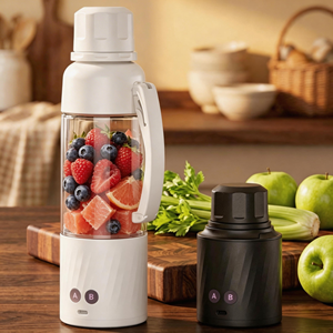Mini-mixeur électrique portable de voyage, version améliorée premium, 650 ml, rechargeable USB, 6 lames - Product Image 2