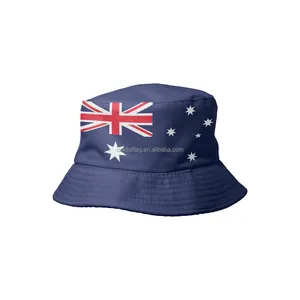 Cappello promozionale australiano con cappello a secchiello reversibile in poliestere personalizzato