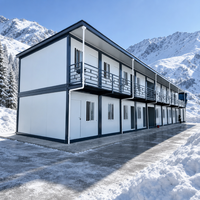 Villa conteneur modulaire extensible à 2 étages, démontable, préfabriquée, moderne, pour hôtel ou dortoir