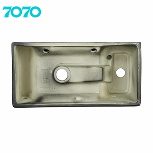 Lavabo mural rectangulaire en céramique noir de petite taille, finition lisse et facile à nettoyer, <span class=keywords><strong>pour</strong></span> salle de bain - Product Image 6
