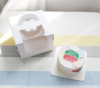 Boîte à biscuits en quantité minimale de commande directement inférieure de l'usine ECO Boîtes à gâteaux d'anniversaire d'emballage alimentaire convivial avec fabricant de fenêtre personnaliser blanc