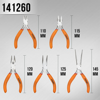 KSEIBI – Lot de 5 mini-pinces à bijoux avec ressort – Embouts en acier de précision et poignées ergonomiques en PVC pour la fabrication de bijoux et la réparation artisanale