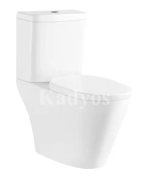 KD-T032TP Fancy Design Badkamer Keramische Waterkast Toilet Met Spoelklep Chaozhou Fabriek Glanzend Geglazuurd Tweedelig Toilet