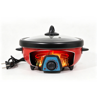 Casserole électrique multifonctionnelle SUNTON Vietnam, best-seller, haute qualité, rouge, 1300W, 3,5L, revêtement antiadhésif