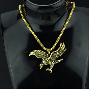 Collar con colgante de Halcón Milenario y águila, colgante de calidad de moda, diseño Hip Hop, de Metal, Vintage, oro antiguo, búho - Product Image 2