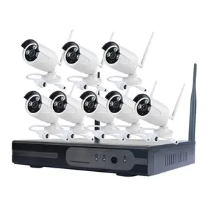 Nvr Kit Cctv Complete Set 2mp Ip Bullet Wifi Surveillance Security Ip 5mp 3mp Outdoor Waterdicht Ip-Systeem 8 Kanaals Draadloos